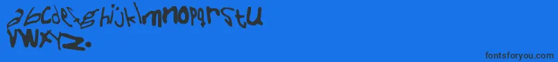 Naivefont Font – Black Fonts on Blue Background