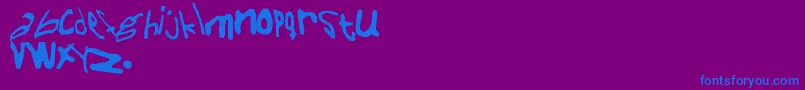 Naivefont Font – Blue Fonts on Purple Background