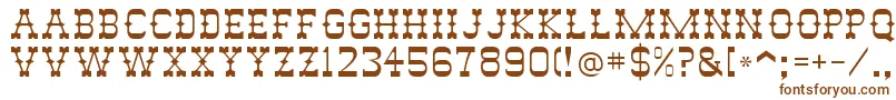 SlimPickensSsi Font – Brown Fonts on White Background