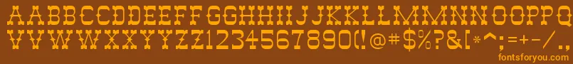 Шрифт SlimPickensSsi – оранжевые шрифты на коричневом фоне