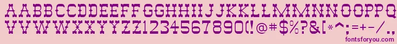 SlimPickensSsi-Schriftart – Violette Schriften auf rosa Hintergrund