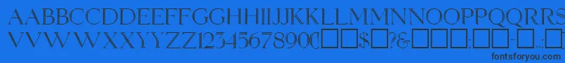 Queenelizabeth Font – Black Fonts on Blue Background