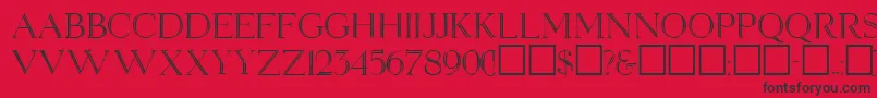 Queenelizabeth Font – Black Fonts on Red Background