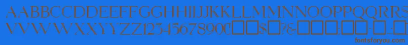 Queenelizabeth Font – Brown Fonts on Blue Background