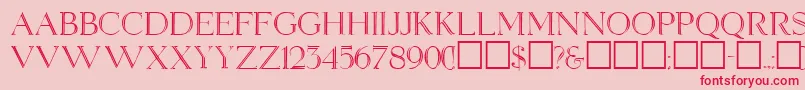 Queenelizabeth Font – Red Fonts on Pink Background