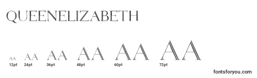 Размеры шрифта Queenelizabeth