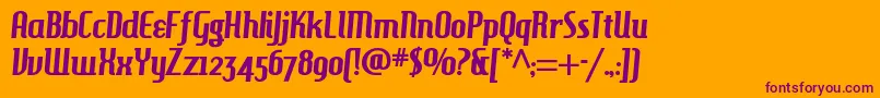 Hambh Font – Purple Fonts on Orange Background