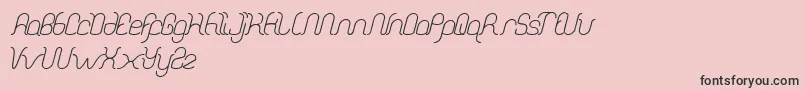 DolphinOceanWave Font – Black Fonts on Pink Background