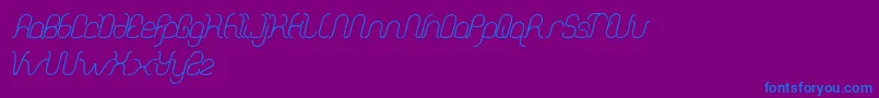 DolphinOceanWave Font – Blue Fonts on Purple Background