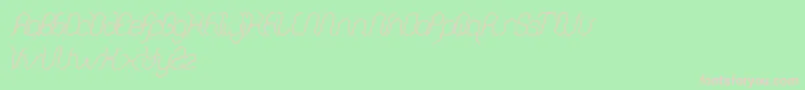 DolphinOceanWave Font – Pink Fonts on Green Background