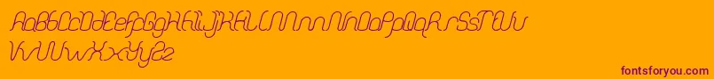 DolphinOceanWave Font – Purple Fonts on Orange Background