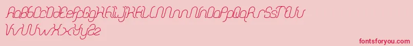 DolphinOceanWave Font – Red Fonts on Pink Background