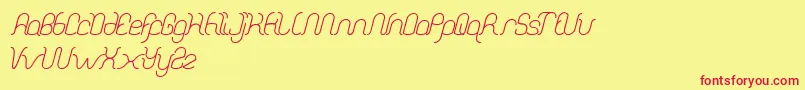 DolphinOceanWave Font – Red Fonts on Yellow Background