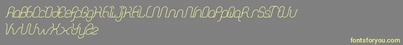 DolphinOceanWave Font – Yellow Fonts on Gray Background