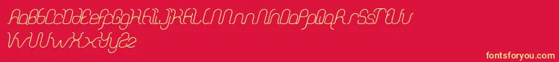 DolphinOceanWave Font – Yellow Fonts on Red Background