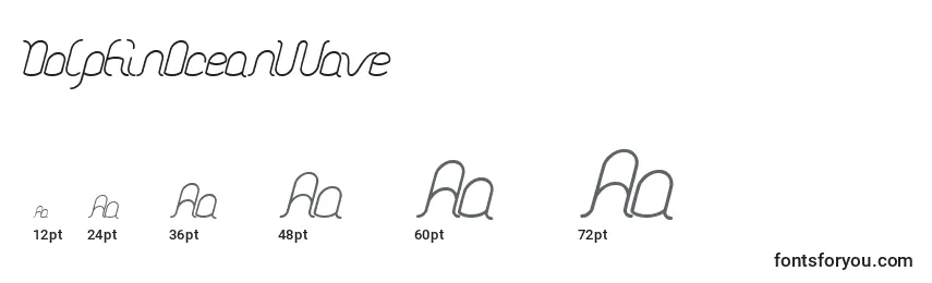 Größen der Schriftart DolphinOceanWave (60448)