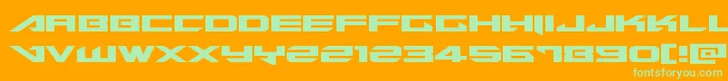フォントTarrgetexpand – オレンジの背景に緑のフォント