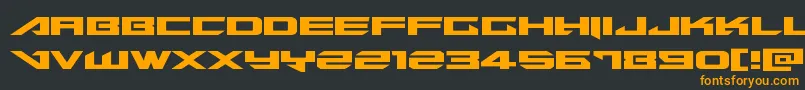 Tarrgetexpand Font – Orange Fonts on Black Background