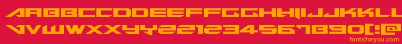 Tarrgetexpand Font – Orange Fonts on Red Background