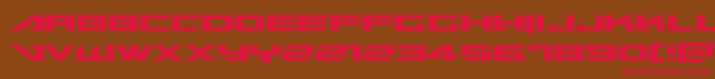Tarrgetexpand Font – Red Fonts on Brown Background