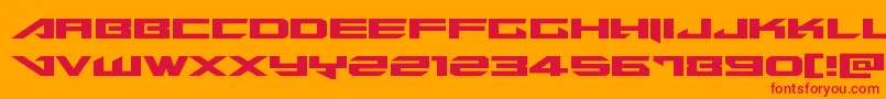 Tarrgetexpand Font – Red Fonts on Orange Background