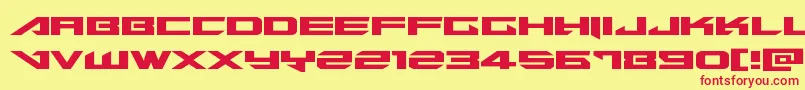 Tarrgetexpand Font – Red Fonts on Yellow Background