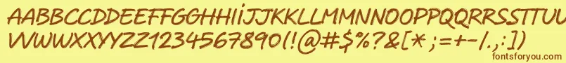 Crabmeal Font – Brown Fonts on Yellow Background