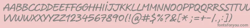 Crabmeal Font – Gray Fonts on Pink Background