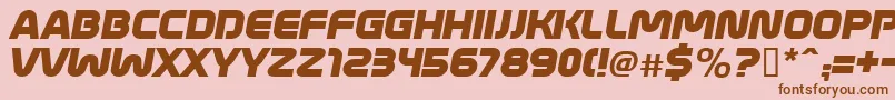 MathmosOriginalItalic Font – Brown Fonts on Pink Background