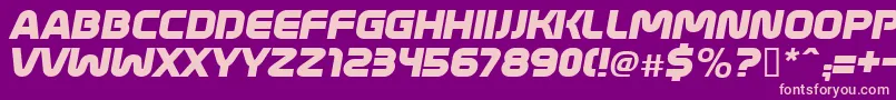 MathmosOriginalItalic Font – Pink Fonts on Purple Background