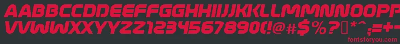 MathmosOriginalItalic Font – Red Fonts on Black Background