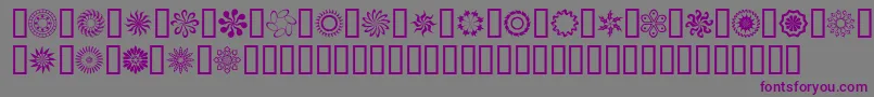 Runnn ffy-Schriftart – Violette Schriften auf grauem Hintergrund