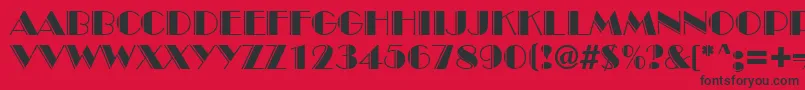 Broadwayengraved Font – Black Fonts on Red Background