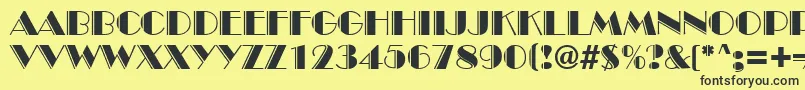 Broadwayengraved Font – Black Fonts on Yellow Background