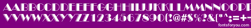 Broadwayengraved Font – White Fonts on Purple Background