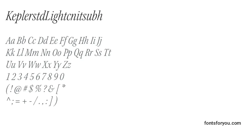 KeplerstdLightcnitsubh font – alphabet, numbers, special characters