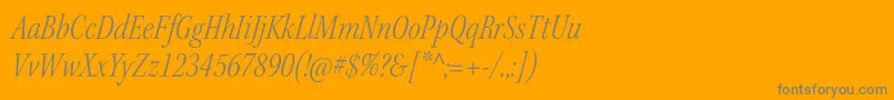 KeplerstdLightcnitsubh Font – Gray Fonts on Orange Background