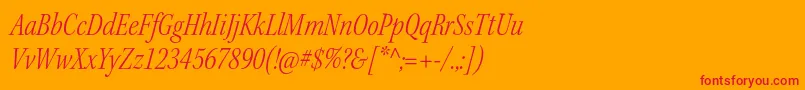 Шрифт KeplerstdLightcnitsubh – красные шрифты на оранжевом фоне