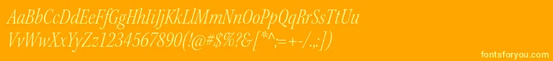 KeplerstdLightcnitsubh Font – Yellow Fonts on Orange Background