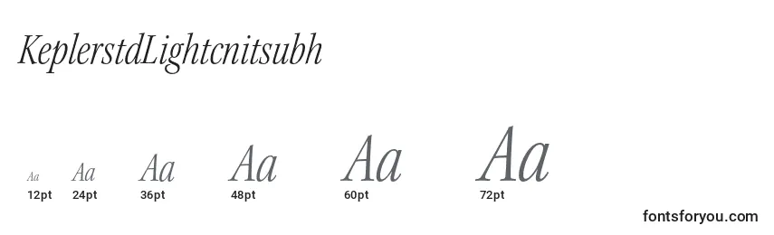 KeplerstdLightcnitsubh font sizes