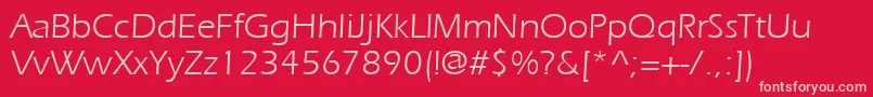 フォントItcErasLtBook – 赤い背景にピンクのフォント