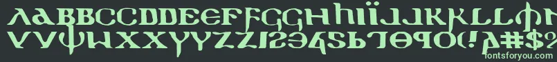 HolyEmpireExpanded Font – Green Fonts on Black Background