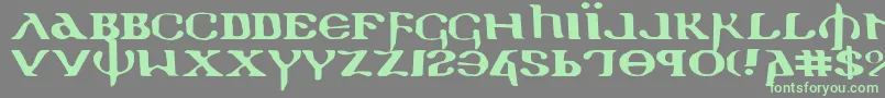 HolyEmpireExpanded Font – Green Fonts on Gray Background