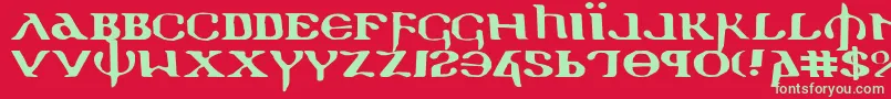 HolyEmpireExpanded Font – Green Fonts on Red Background
