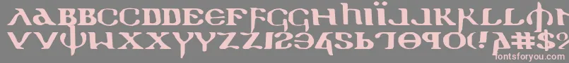 HolyEmpireExpanded-Schriftart – Rosa Schriften auf grauem Hintergrund