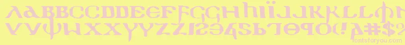 HolyEmpireExpanded Font – Pink Fonts on Yellow Background