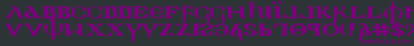 Шрифт HolyEmpireExpanded – фиолетовые шрифты на чёрном фоне
