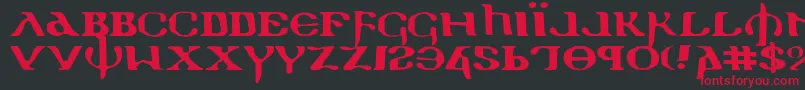 HolyEmpireExpanded Font – Red Fonts on Black Background