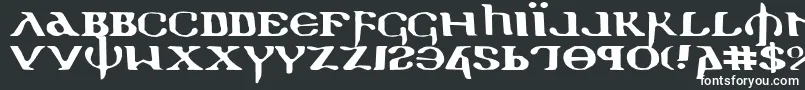 フォントHolyEmpireExpanded – 黒い背景に白い文字