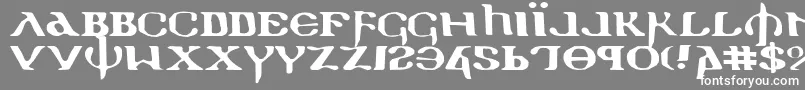 Шрифт HolyEmpireExpanded – белые шрифты на сером фоне